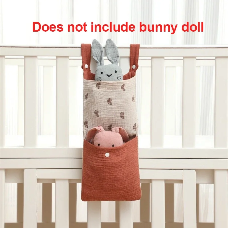 Organisateur de lit suspendu pour bébé sacs de rangement en coton polyester set Couches jouets literie bébé ac