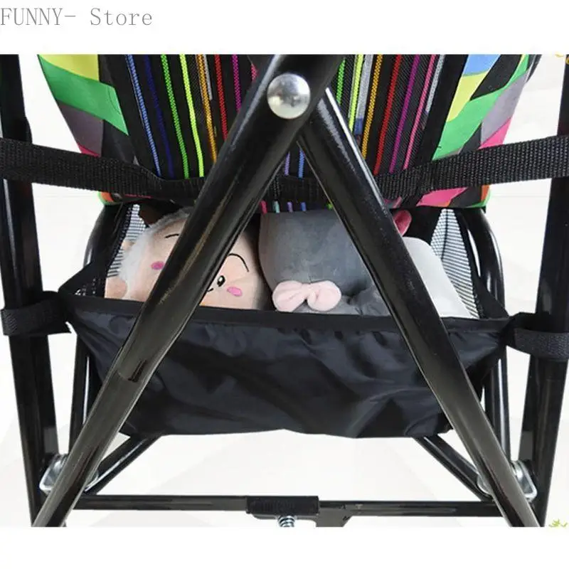 Panier poussette bébé universel en coton bio écoresponsable avec compartiment rangement