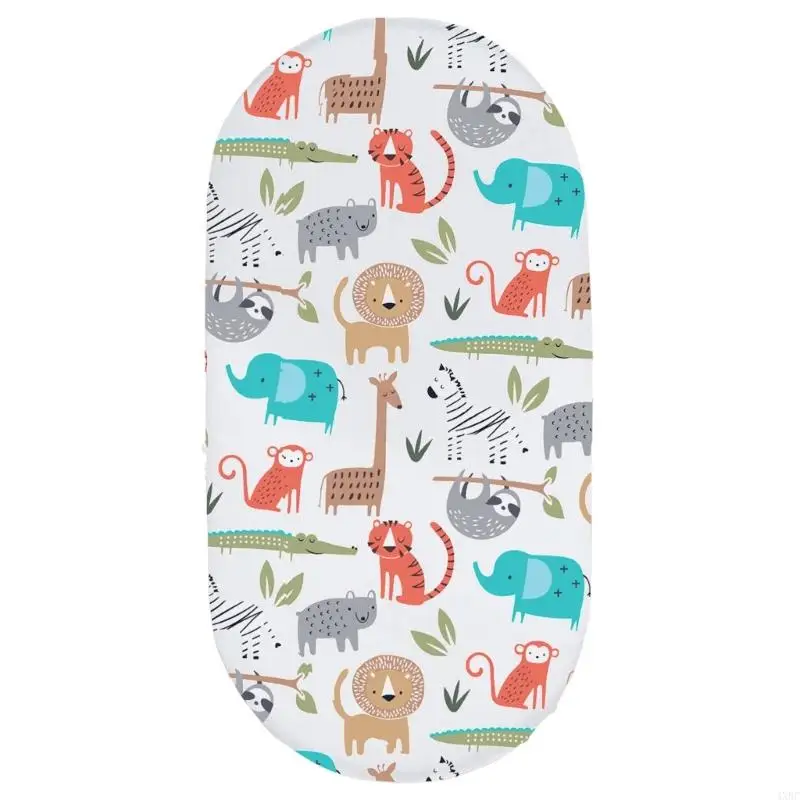 Matelas Berceau en Coton Motifs Animaux Doux et Sécuritaire pour Bébé