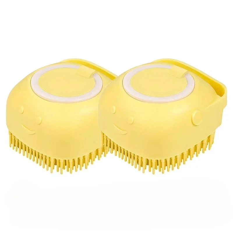Brosse à cheveux enfants design sourire jaune démêlage doux poignée