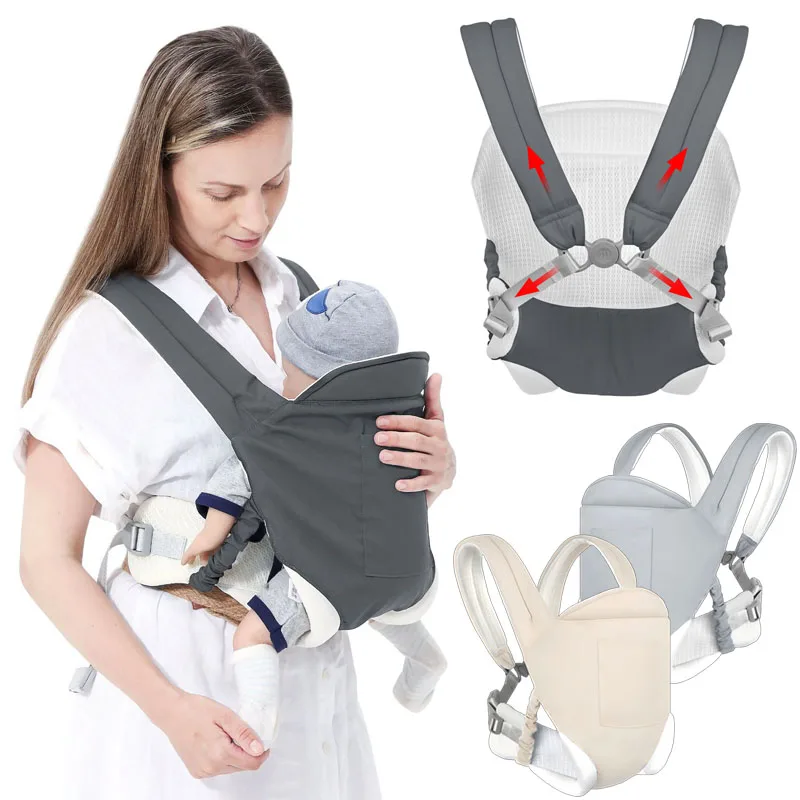 Portebébé multifonctionnel confortable pour nouveauné et toutpetit tissu doux respirant facilement réglable po