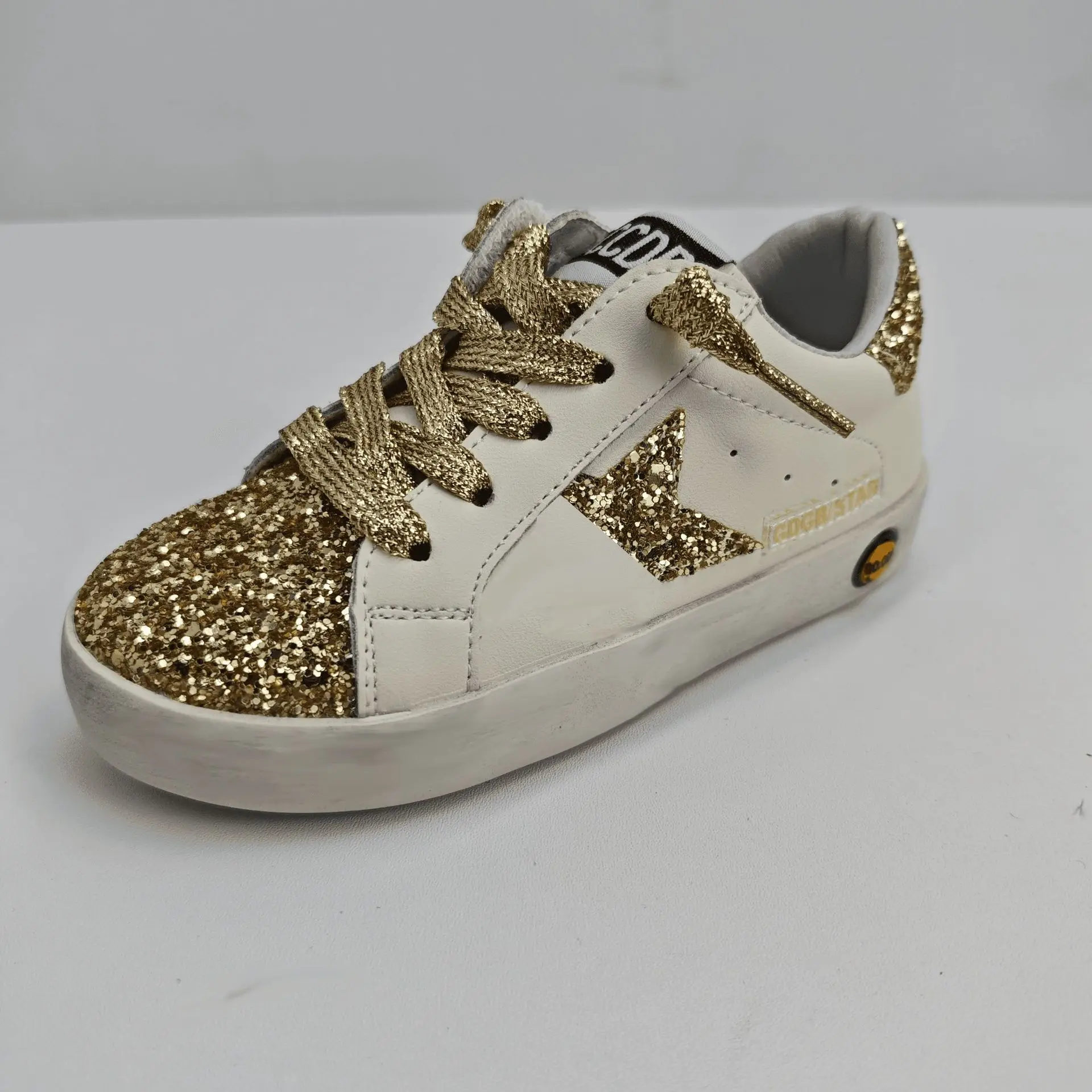 CANDYSTAR baskets enfants filles garçons 46 ans étoiles paillettes dorées chaussures souples antidérapantes mo