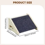 Griffoir incliné en bois pour chat surface antidérapante design écolo 30x25x15cm accessoire chat élégant