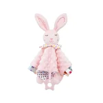 Doudou lapin en peluche pour bébé jouet sensoriel avec attachesucette couleurs apaisantes textures douces idéal compagnon de sommeil et développement sensoriel