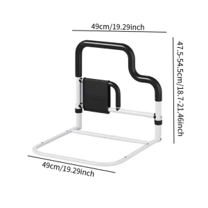 Support d&rsquo;aide à se lever réglable en métal blanc et noir pour personnes âgées ou handicapées  Design épuré et sécuritaire