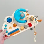 Planche d&rsquo;activités Montessori pour bébé simulation de volant jouet éducatif développement moteur et cognitif cadeau naissance 36 ans