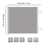 Écran de protection pour fenêtre store intérieur extérieur matière synthétique dimensions 110×78 cm design moderne usage domestique ou bureau lumière filtrée intimité garantie