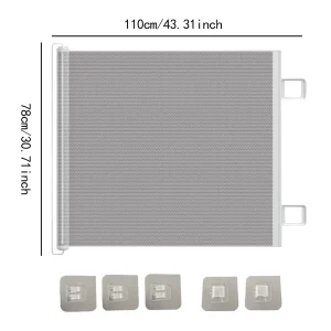 Écran de protection pour fenêtre store intérieur extérieur matière synthétique dimensions 110×78 cm design moderne usage domestique ou bureau lumière filtrée intimité garantie