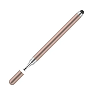 Stylet pour écrans tactiles 2 en 1, pour tablette, pour iPad/iPhone/tablettes/Android/Samsung, tous écrans tactiles capacitifs – Rose Gold