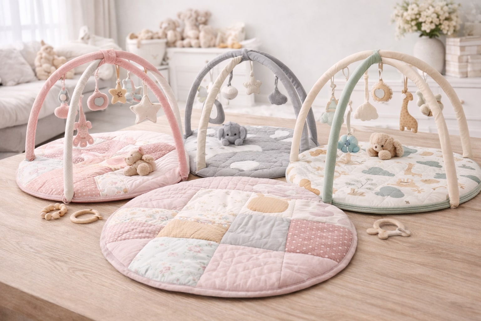 Tapis d’éveil bébé pour stimuler la motricité et les sens