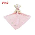Doudou peluche bébé ours en peluche doux et moelleux lavable pour enfant style adorable compagnon de réconfort en rose