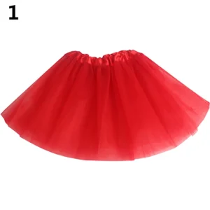 Jupe en tulle rouge élastique pour fille robe de princesse usage fêtes danse spectacles enfants