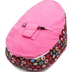 Pouf doux bébé housse sans remplissage lit câlin protection sécurité ceinture rose vif