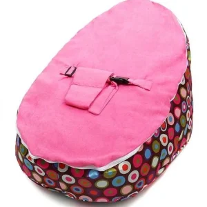 Pouf doux bébé housse sans remplissage lit câlin protection sécurité ceinture rose vif Pouf doux bébé housse sans remplissage lit câlin protection sécurité ceinture rose vif