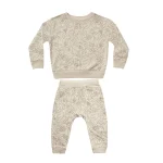 Ensemble vêtements bébé en coton doux imprimé floral 2 pièces sweatshirt à capuche et pantalon unisexe 13 ans style décontracté élégant qualité premium facile à entretenir