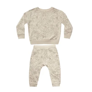 Ensemble vêtements bébé en coton doux imprimé floral 2 pièces sweatshirt à capuche et pantalon unisexe 13 ans style décontracté élégant qualité premium facile à entretenir Ensemble vêtements bébé en coton doux imprimé floral 2 pièces sweatshirt à capuche et pantalon unisexe 13 ans style décontracté élégant qualité premium facile à entretenir