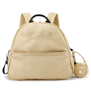 Sac à dos à couches en PU noir pour bébé grande capacité poches étanches sac à langer pour mère sac de poussette de voyage nouvelle mode Sac à dos à couches en PU noir pour bébé grande capacité poches étanches sac à langer pour mère sac de poussette de voyage nouvelle mode