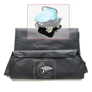 Protecteur de siège voiture bébé 4 en 1 antirayures compatible poussette 120x60cm noir sans logo protecteur universel