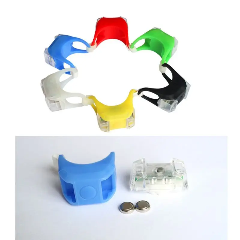 Lampe de nuit LED étanche pour poussette bébé 2 pièces alarme sécurité Flash LED silicone durable antiéclaboussures