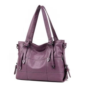 Sac à main cuir PU violet mode modern design épaule bandoulière porté épaule mujer tote sac à dos sacs à main Femme accessoires mode Yogodlns