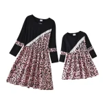 Robe assortie famille mère enfant coton imprimé léopard longues manches printemps été automne hiver DXTON