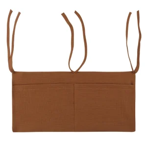 Tablier cuisine brun simple deux poches coton polyester chef cuisine tablier antitache pratique élégant cadeau cuisinier