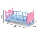 Lit de poupée berceau à bascule accessoire de jeu imitation bébé durable sécurité style enfantin jouet éducatif développement motricité imagination