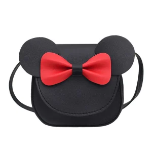 Sac bandoulière cartoon personnage fille bébé design oreilles souris fermeture aimantée style mignon cadeau naissance enfant