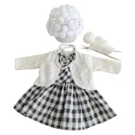 Costume de Cosplay pour Bébé Fille en Robe et Cardigan Accessoires de Photographie Équipement de Poupée Style Rétro Classique