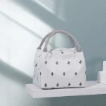 Sac à lunch portable étanche pour bébé isotherme et résistant idéal pour l&rsquo;école et les sorties style moderne en canvas