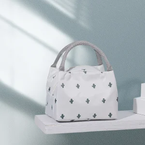 Sac à lunch portable étanche pour bébé isotherme et résistant idéal pour l&rsquo;école et les sorties style moderne en canvas