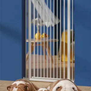 Barrière de sécurité métallique assemblée pour bébé escalier supérieur clôture de haute qualité largeur 129133 cm antirayures et durable