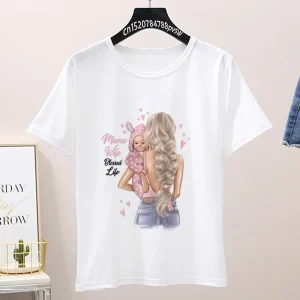 Tshirt Mam et moi rose maman et moi tshirt maman tshirt maman fille robe décontractée style maman collection été cadeau fête des mères tissu doux qualité premium polyester été maman