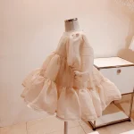 Robe princesse manches bouffantes tulle bébé fille 13 ans été automne mariage anniversaire occasion spéciale