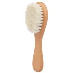 Brosse à cheveux en bois naturel pour bébé peigne doux pour nouveauné massant tête bambou écofriendly hypoallergénique 06m