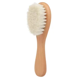 Brosse à cheveux en bois naturel pour bébé peigne doux pour nouveauné massant tête bambou écofriendly hypoallergénique 06m