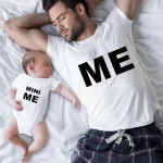 Tshirt famille unisexe été père fils bébé garçon fille enfants Chanpoetry coton court