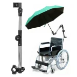 Porteparapluie universel pour poussette et fauteuil roulant support en ABS et acier inoxydable design compact et sécuritaire accessoire multifonction