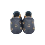Chaussures bébé fille garçon décontractées cuir premiers pas antiglisse floral Navy embroidery