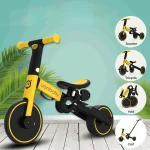 Tricycle pliable 5 en 1 pour bébé vélo d&rsquo;équilibre trottinette poussette cadeau pour enfant 16 ans