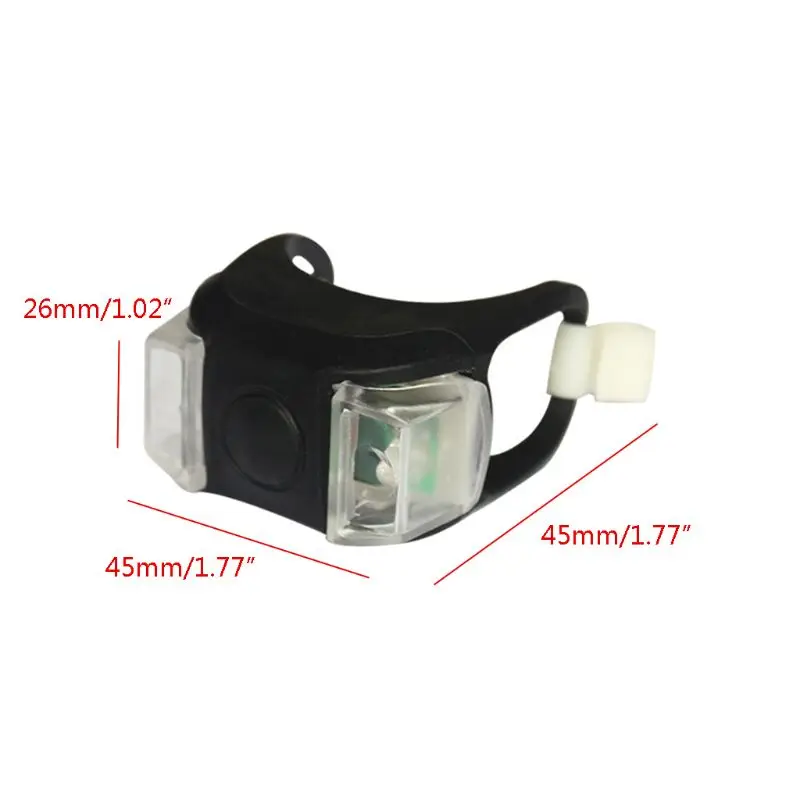 Lampe de nuit LED étanche pour poussette bébé 2 pièces alarme sécurité Flash LED silicone durable antiéclaboussures