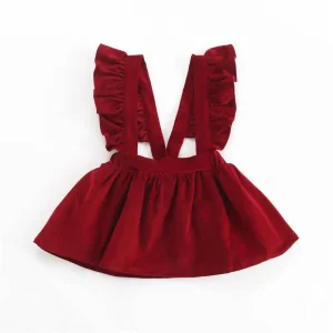 Robe princesse velours côtelé bébé fille Tutu volants dentelle Mode élégante Fête anniversaire Printemps été Vêtement confortable Qualité premium