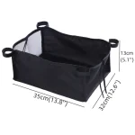 Organisateur de poussette pour bébé, sac de rangement, bas de landau, porte-bouteille de transport Portable, porte-gobelet pour Buggy suspendu, panier noir, accessoires – B