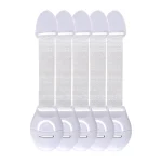 Ensemble de 5 attaches en tissu pour la sécurité bébé verrouillage de meubles protection enfants multifonction blanc facile à installer durable et résistant