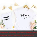 Maman et moi tshirt maman fille coordonné cadeau nouveauné bébé naissance tenue maman fille blanche en coton doux moderne élégant