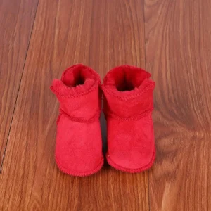 Bottes d’hiver pour bébé en suédine douce confortable et chaude pour les toutpetits rouge semelle souple facile à enfiler Bottes d’hiver pour bébé en suédine douce confortable et chaude pour les toutpetits rouge semelle souple facile à enfiler