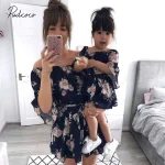Robe assortie en mousseline de soie pour mère et fille style floral tenues coordonnées qualité premium