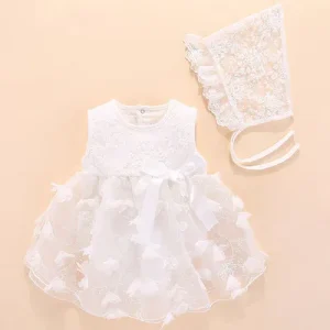 Robe bébé fille dentelle été baptême 36 mois tulle blanc broderie cérémonie occasion spéciale Robe bébé fille dentelle été baptême 36 mois tulle blanc broderie cérémonie occasion spéciale