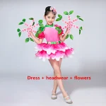 Robe de Bébé Rose à Fleurs pour Enfant Fille Costume de Salsa Fête Élégant Doux Polyester Occasion Spéciale Bébé 03 Ans Équipement Puericulture Confort Sécurité Qualité Premium