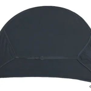 Paresoleil portable pour poussette tissu antiUV design semicirculaire ventilation latérale noir protection extérieure bébé